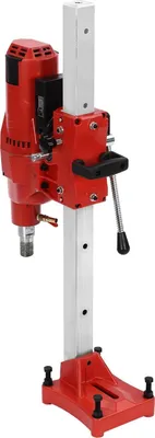 Obrázek produktu pro Diamantová jádrová vrtačka - OB-255 - Výkon 4250 W - Ø 255 mm - Vrtání za mokra - Se stojanem - Napětí 220 V AC - Zástrčka EU - Červená barva