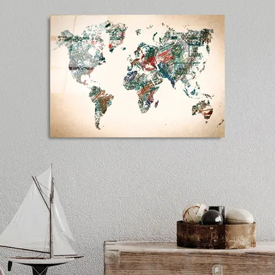 Produktbild von Wallity, UV-407 50 x 70, Dekorative Malerei aus gehärtetem Glas, 100 % gehärtetes Glas, Mehrfarbig, 50 x 70 cm