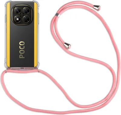 Produktbild von Handykett für Poco X7 Pro 5G Hülle mit Kordel Handyhülle mit Band in Rosa