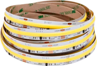 Obrázek produktu pro T-LED Digitální COB LED pásek 14W/m 24V bez krytí IP20 Barva světla: Denní bílá 079552