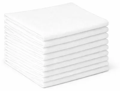 Produktbild von 50 Stück Allzwecktücher 38x38 cm Vliestücher in Weiß 1/4 Faltung Putztücher Reinigungstücher 110 g/m² Spültücher Haushaltstücher Putzlappen saugstark & reißfest Küchentuch