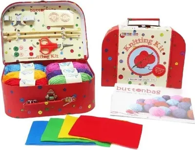 Obrázok produktu pre Buttonbag Strickset – kreatívna hračka pre deti – viacfarebná