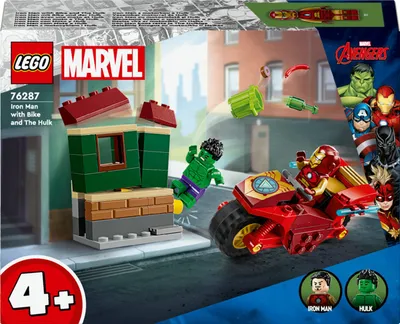 Image de 76287 Marvel Super Heroes Iron Man Avec Bike Et Hulk