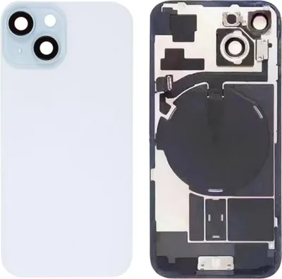 Produktbild von iPhone 15 Rückseite mit Kleinteilen - Blau
