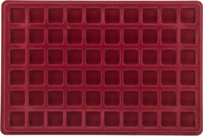 Produktbild von MC.Sammler Münzentableau Münztableau mit Schutzdeckel für 60 Münzen - 26mm x 26mm | Münzkoffer | Münzkassette | verschiedene Varianten zur Auswahl