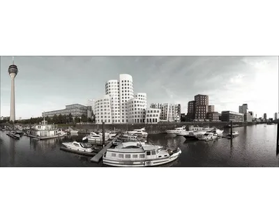 Produktbild von Glasbild Düsseldorf MedienHafen V 80x30 cm