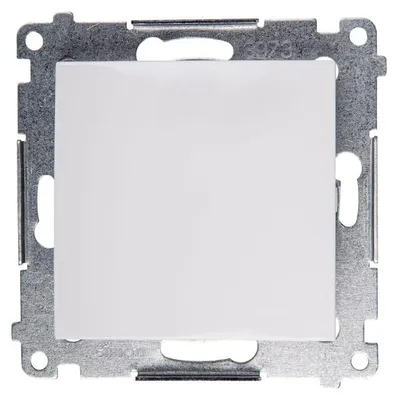 Image de Bouton-poussoir inverseur (module) 1 pôle bornes à fiches blanc Simon 54 PremiumContact™ Simon DP1.01/11