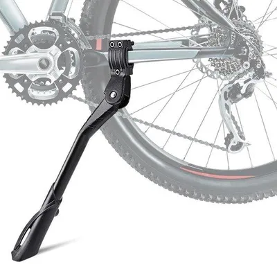 Produktbild von Aluminium Fahrradstütze - Antislip Fahrradstütze für Mountainbike, Rennrad & Stadtrad - Universelle Montage - Schwarz - 24-29 Zoll