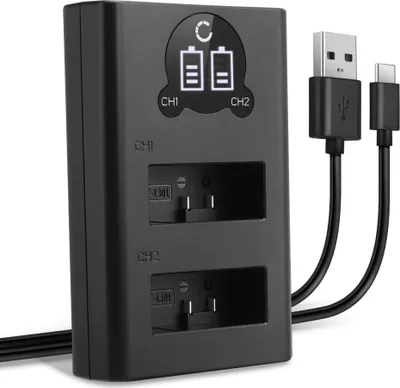 Produktbild von CELLONIC Dual Schnellladegerät AHDBT-1301 kompatibel mit GoPro Hero 13 Akkuladegerät Ladekabel Dual Ladegerät