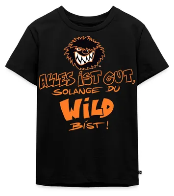 Produktbild von Spreadshirt Die Wilden Kerle Spruch Motto mit Logo Kinder Premium T-Shirt, 134/140 (8 Jahre), Schwarz