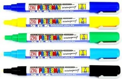 Immagine prodotto di Posterman - Pennarello a gesso PMA-20 punta sottile 1 mm giallo