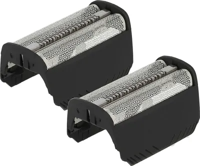 Produktbild von vhbw 2x Doppelscherfolie kompatibel mit Braun 195s, 195s-1, 340, 300, 197s-1, 199s, 197s, 320, 330, 199s-1, 310 Elektrorasierer + Rahmen, schwarz