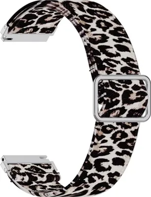 Produktbild von Smartwatch Armband Armbänder 20 mm für Samsung Galaxy LG Watch Honor Garmin, Farbe:Leopard
