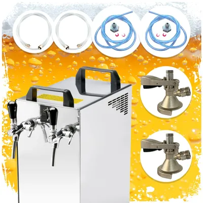 Image de Tireuse à Bière 2 Robinet en Acier Inoxydable avec Refroidissement Sec