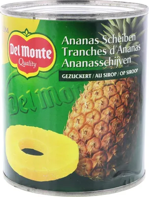 Produktbild von Del Monte Ananas Scheiben in Sirup gezuckert Premium Dose 840g