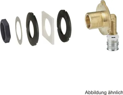 Produktbild von Alpex UP-Spülkastenwinkel Set 90° mit Flansch, 24mm x 16mm x Rp 1/2" x G 3/4"