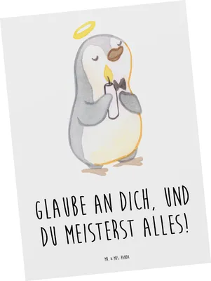 Produktbild von Mr. & Mrs. Panda Postkarte Stolpersteine im Alltag meistern - Weiß - Geschenk, Grußkarte, bildkarte, Fotokarte, Postkarten, Vertrauem, Trost, Ziele erreichen, Mut
