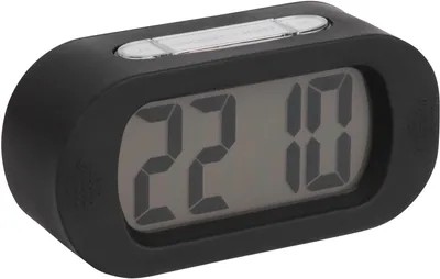 Zdjęcie produktu dla Karlsson KA5753BK, Kwarcowy budzik, Owalny, Czarny, Bateria, AAA, Alkaliczny