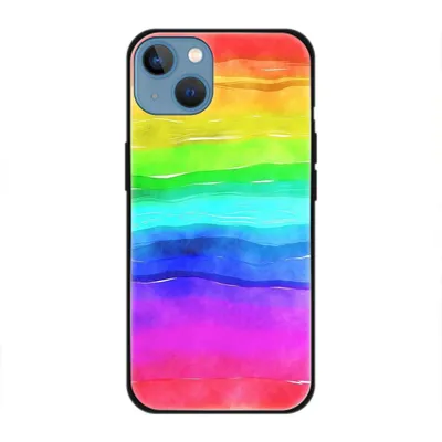 Produktbild von König Design Hülle kompatibel mit Apple iPhone 13 Kunststoff Soft Handyhülle - Handy Case Regenbogen