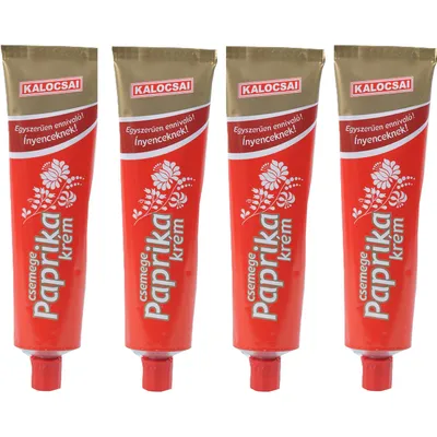 Produktbild von Kalocsai Csemege Paprikacreme Mild 4er Pack (4x70g) Tube – Original Ungarische (g.U.)