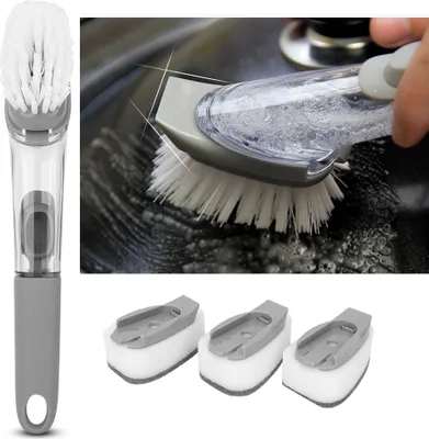 Image de Brosse à vaisselle à long manche pour le nettoyage de la vaisselle et de l'évier