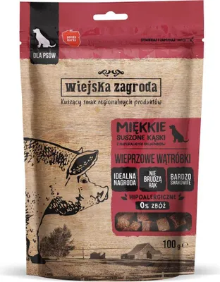 Image de Wiejska Zagroda - Foie de porc - Bouchées tendres et séchées - 100g