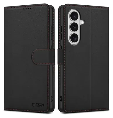 Immagine prodotto di Custodia a portafoglio Tech-Protect per Samsung Galaxy S26 – Custodia per cellulare nera e rossa