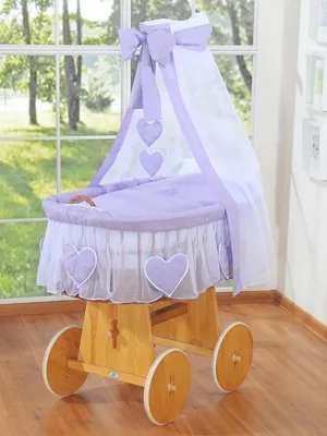 Produktbild von Babykorb mit Baldachin - Amelie lila