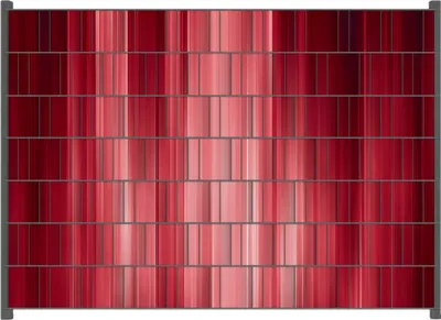 Produktbild von Wallario Zaunsichtschutz mit Motiv Rot und schwarz gestreift - Abstraktes Streifenmuster für Ein- und Doppelstabmatten Zäune in der Größe 200 x 140 cm