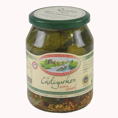 Produktbild von Krügermanns Original Spreewälder Chiligurken (720 ml Glas)