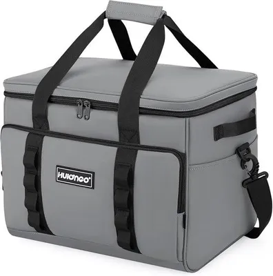 Produktbild von Famanu Kühltasche Große Lunchtasche - Faltbare, wasserdichte Picknicktasche mit Schultergurt