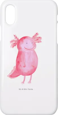 Produktbild von Mr. & Mrs. Panda Iphone 10 Handyhülle Axolotl Glücklich - Weiß - Geschenk, Handy, Lebensfroh, gut Gelaunt, Cover, Hülle, Gute Laune, Motivation, X, Lurch