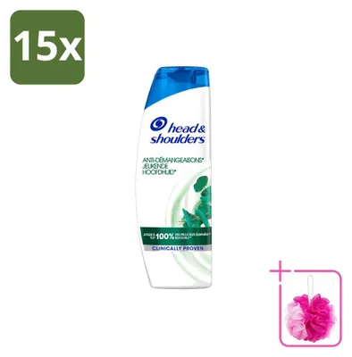Productafbeelding van 15 x Head & Shoulders Anti-roos Shampoo voor een jeukende hoofdhuid, 285 ml - Voordeelverpakking - 15 stuks