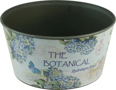 Produktbild von Dekorative Blumenschale mit romantischem Hortensien-Motiv aus Kunststoff