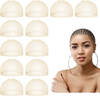 Produktbild von Dreamlover Haarnetz Wig Caps für Perücken Beige 12 Stücke