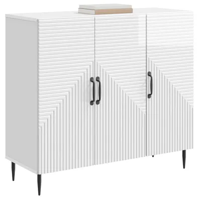 Obrázok produktu pre vidaXL Komoda, lesklá biela, 89 x 34,5 x 80 cm, drevotrieska