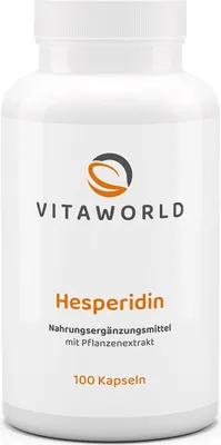 Produktbild von Vitaworld Hesperidin | 100 Kapseln | 465 mg natürliches Bioflavonoid | aus Bitterorange | antioxidativ | vegan