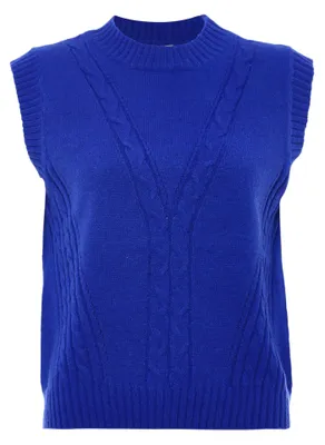 Produktbild von CALEY Damen Strick Pullunder - Blau, XL/XXL