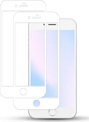 Obrázek produktu pro 2-balení iPhone Se 2020 White Ochranné sklo na displej - Tvrzené sklo 9H - Super kvalita 3D