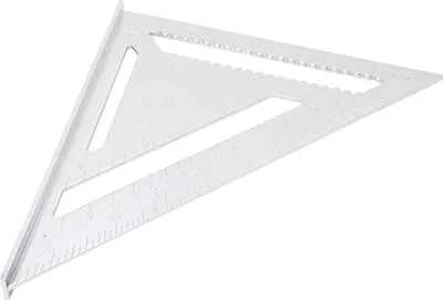 Zdjęcie produktu dla Linijka trójkątna ze stopu aluminium Metryczna Imperialna Wyraźna skala Wysoka dokładność Łatwy odczyt dla inżyniera Stolarz Srebrny Biały