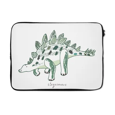 Produktbild von MuchoWow® Laptop Hülle 13 Zoll Kinderzimmer - Dinosaurier - Stegosaurus - Junge - Mädchen - Kind Laptoptasche - Laptophülle - Sleeve - Rundumschutz