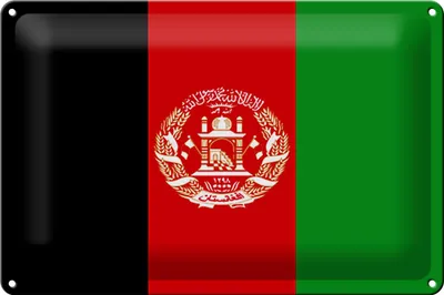 Produktbild von Blechschild Flagge Afghanistans 30x20cm Flag of Afghanistan