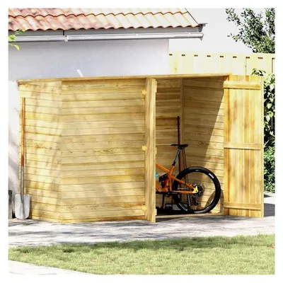 Produktbild von Garten-Gerätehaus 232 x 110 x 170 cm aus imprägniertem Kiefernholz, wetterfest für Außenbereich, Balkon und Terrasse