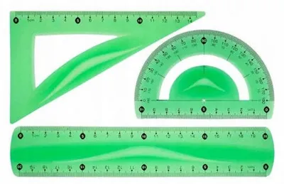Produktbild von TETIS Geometrie-Set Flexibel 3-teilig Grün Bruchsicher
