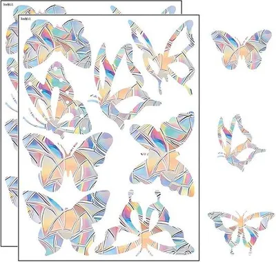 Produktbild von Vogelwerende raamfolie 16 stuks prisma glasplaten regenboog vlindersticker zonnevanger