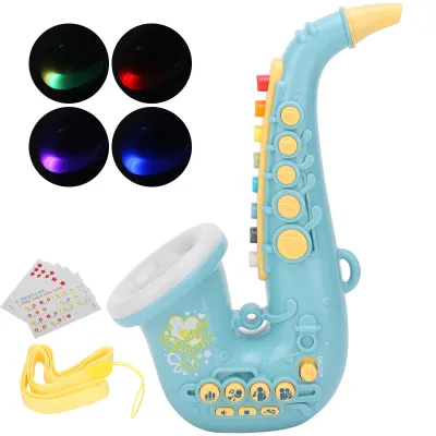 Produktbild von Blaues Saxophon-Spielzeug – Pädagogisches Musikinstrument für Kinder, Perfektes Geschenk