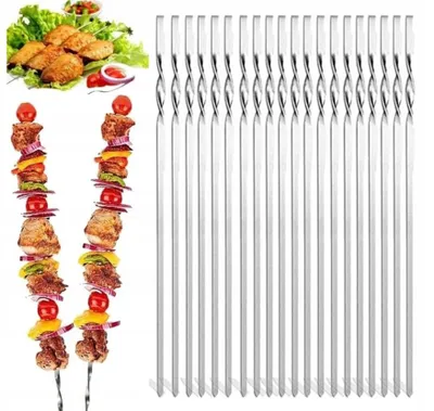 Produktbild von Spieße für Fleischspieße 32cm Grill Edelstahl 20St