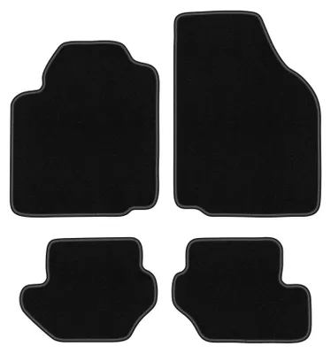 Productafbeelding van Velours automatten voor Ford Fiesta MK5 1999-2002 (hatchback) – 4-delig, zwart, op maat – Wielganizator BASIC