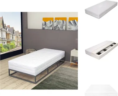Image de vidaXL Matelas 90 x 200 cm 7 zones de ressorts ensachés 20 cm H3 - Matelas