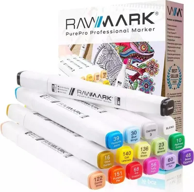 Produktbild von Rawmark PurePro Alkoholmarker Pastel 16 Farben Set